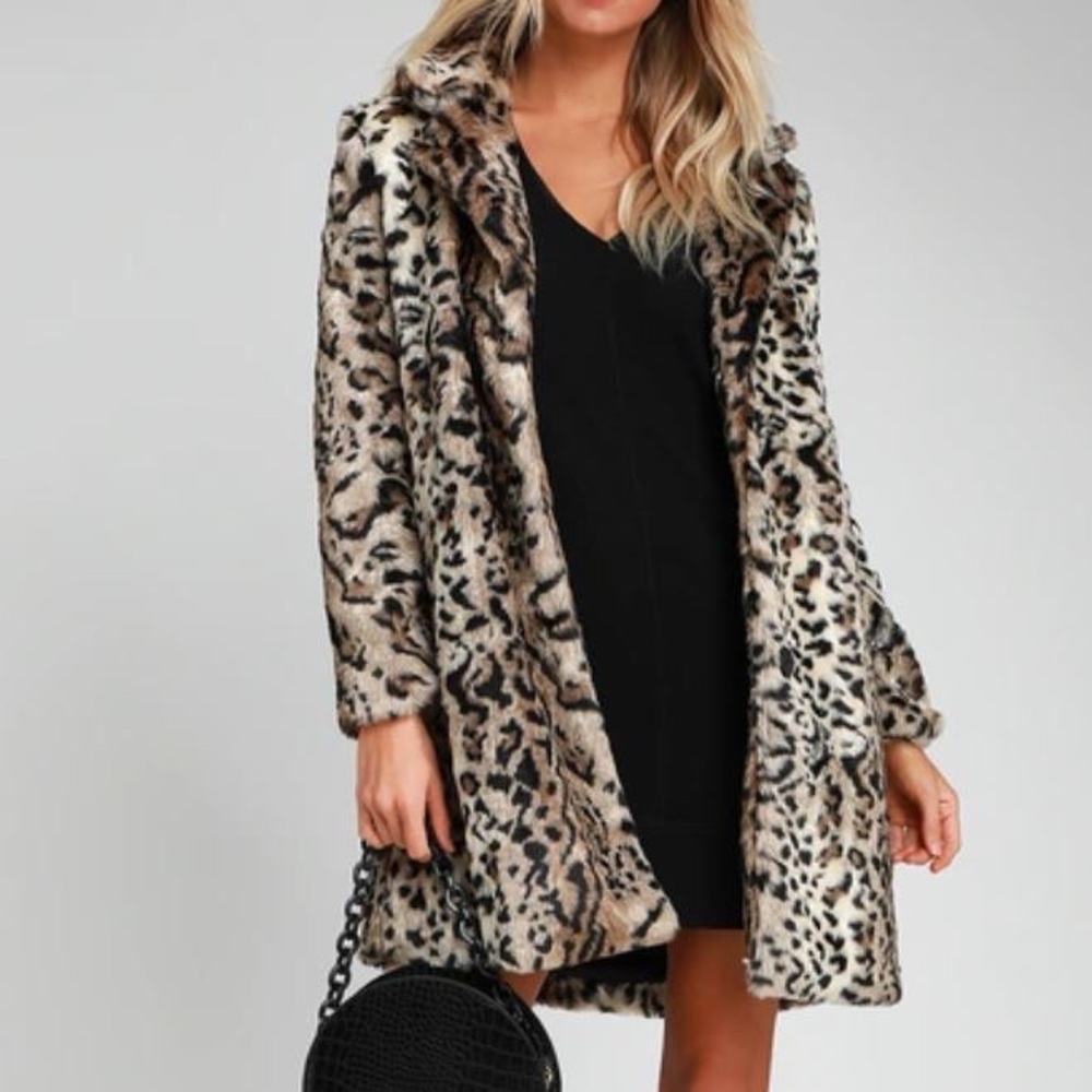 Bradshaw Leopard Print Faux Fur Coat
